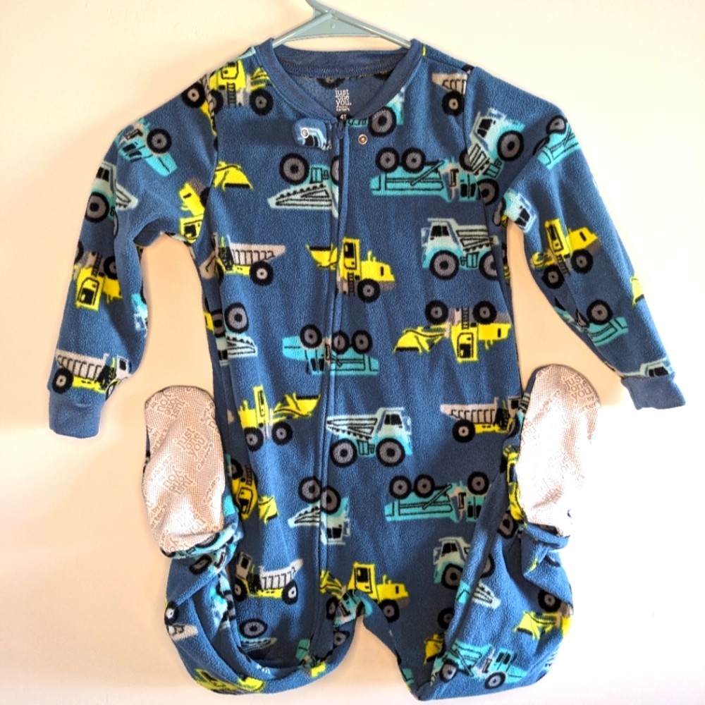 2 pack of fleece footie PJs